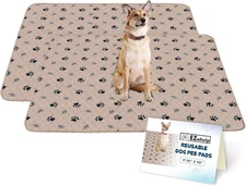 Reusable Dog Pee Pads, Washable Waterproof Mats for Potty Training or Whelping P