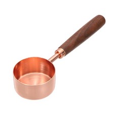 60ml Stainless Steel Measuring Spoon with Wood Handle, Rose Gold