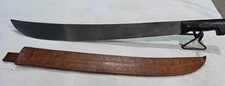  WWII Legitimus Collins & Co Machete No. 128 with Original Leather Sheath / Tag