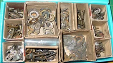 VINTAGE CAR RESTORATION TURN BUTTON FASTENER EYELETS STUDS PLATES MIXED LOT USA