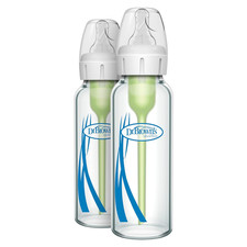 Dr. Brown  S Natural Flow  Anti-Colic Options   Narrow Glass Baby Bottle 8 Oz/250