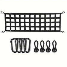New Best 60"x18" Heavy Duty Truck Tailgate Net - Universal Black Mesh for Ford