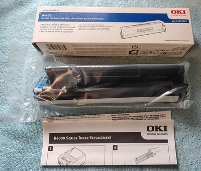 Oki OEM Genuine B4600 43502001 Monochrome Black Printer Toner Cartridge NOS 2012