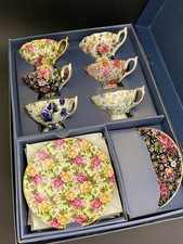 Lord Nelson Ware Cased Set Of Six Chintz Tea Cups & Saucers - Vintage Style