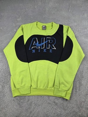 Nike Rework Sweatshirt Vintage Gelb Schwarz Größe L 90er Retro Pullover