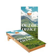 Cornhole Boards Skips Garage ACA Size Outdoor Lawn Game Poplar Wood Set