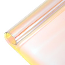 Holographic Clear Vinyl Film Holographic PVC Fabric 12"x48",Transparent