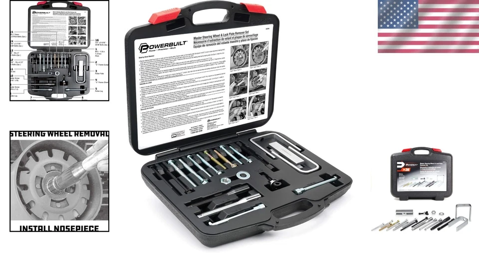 方向盘和锁板拉拔器套件 - 16 件套 — 第 2/4 张图片