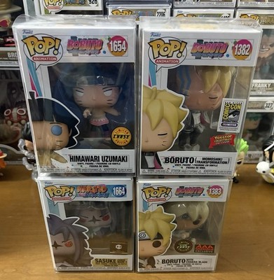 Naruto Funko Pop Chase Lot - Sasuke CM2, Himawari Chase, Boruto Comic-Con / GITD
