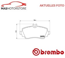 SATZ BREMSBELÄGE BREMSKLÖTZE BREMBO P 50 035 P FÜR MERCEDES-BENZ A-CLASS