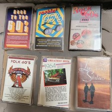 60s Music Cassette Collection: Rock, Folk, Greatest Hits, Love Songs