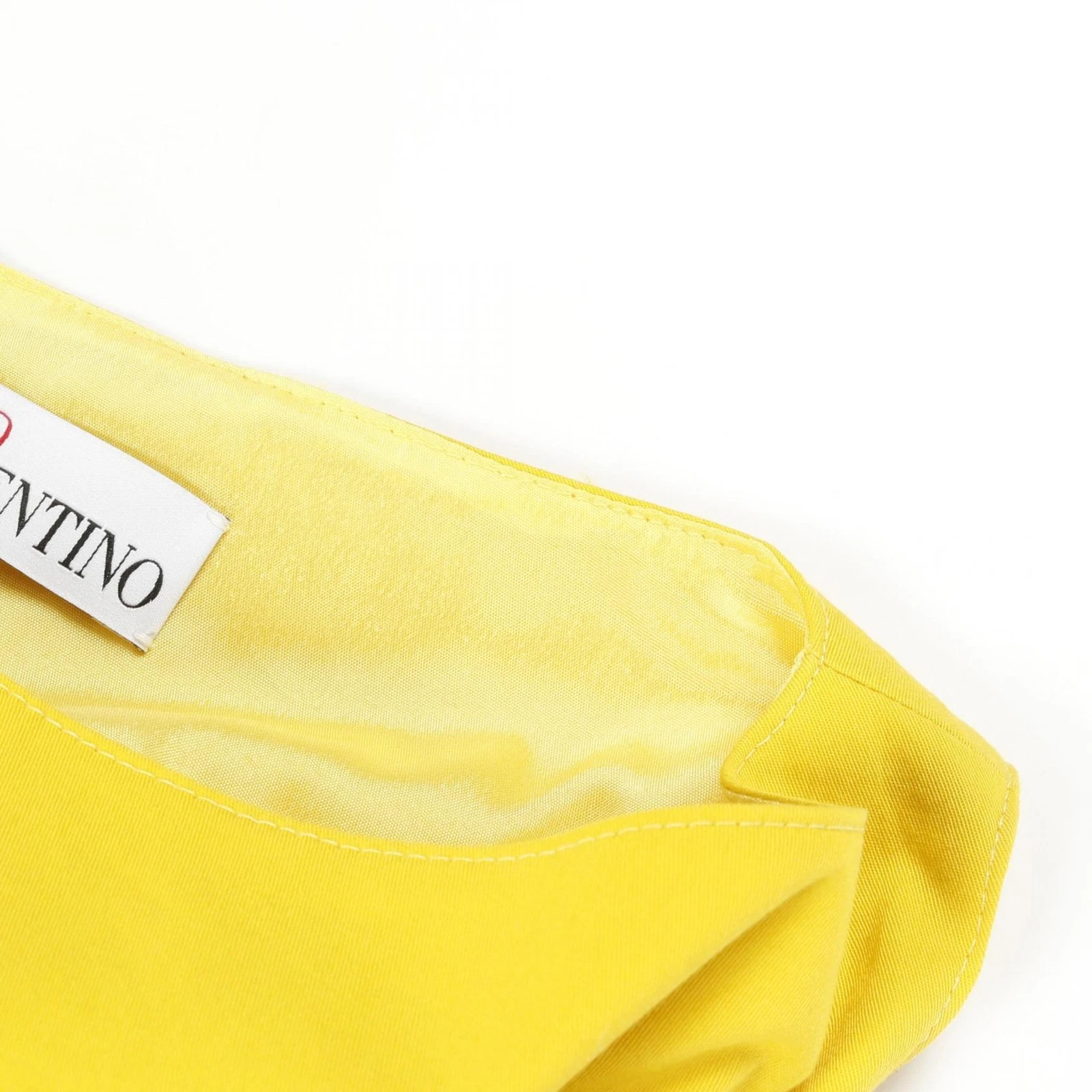Abito smanicato ROSSO VALENTINO 3D fiori CR0VS8B5 cotone giallo #46 usato