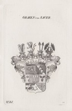 1830 Sauer Wappen coat of arms Kupferstich engraving Heraldik heraldry