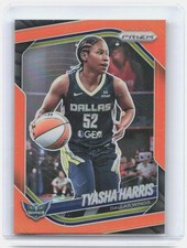 2025 Panini Prizm WNBA #130 Tyasha Harris Orange Prizms #/99 Dallas Wings