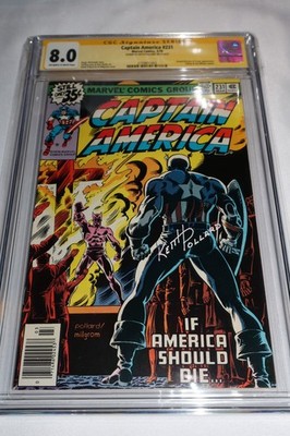 Signature Series CGC 8.0 Captain America 231 1979 Signed Pollard Classic Cover