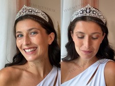 Tiara silver crystal bridal tiara headband hair accessory