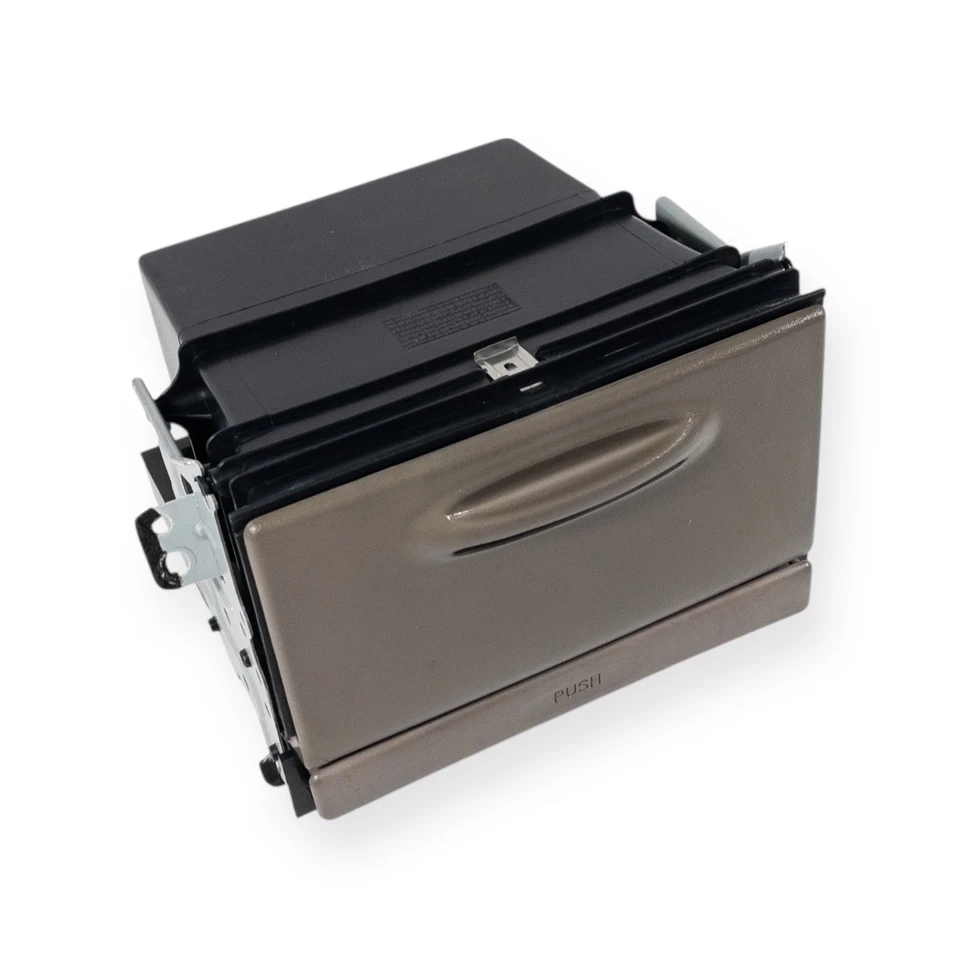 Toyota Corolla 1998-2002 tablero central cubo de almacenamiento cubby portavasos marrón tostado OEM Foto 4 de 4