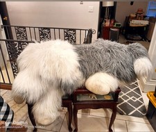 48" plush old English sheepdog
