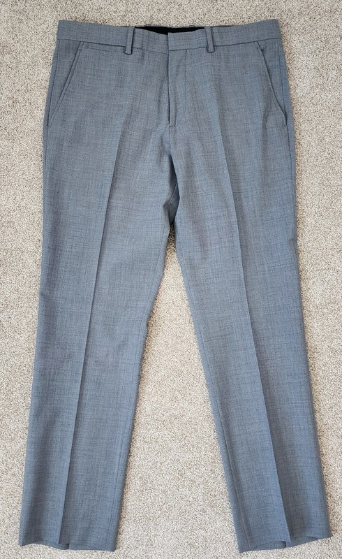 Theory Marlo Trouser Pants in Grey Wool Spandex Style Godsford 32 X 30