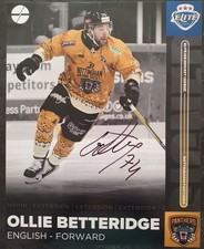 OLLIE BETTERIDGE - Signed 10x8 Photo - SPORT - ICE HOCKEY NOTTINGHAM PANTHERS