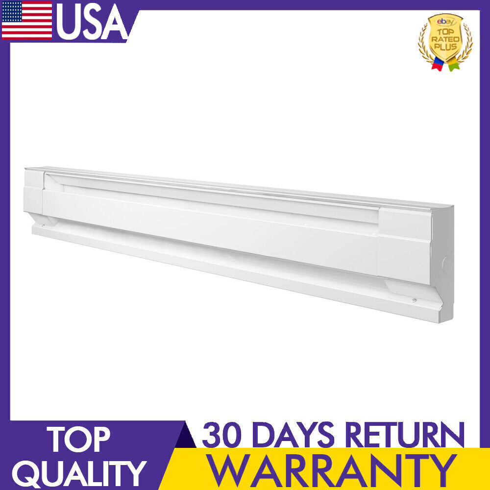 Electric Baseboard Space Heaters Efficient Warmth Bedroom Convection 5 Ft White