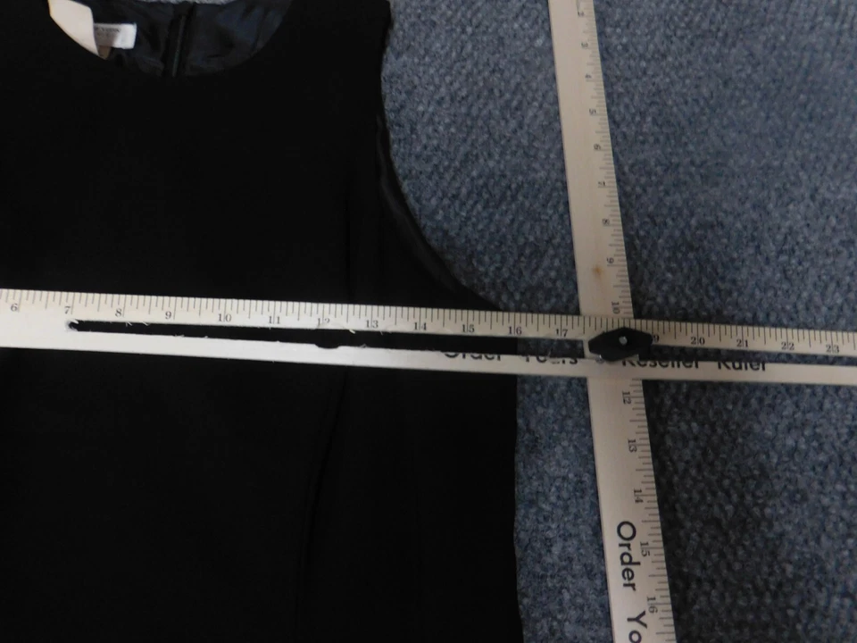 Jones New York dress 10p Petites Womens black A-line long sleeveless Essentials - Image 4 of 4