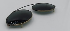 Vintage Calvin Klein 345C Gold Oval Metal Clip on Sunglasses Frames Japan