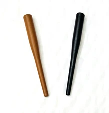2 Bats ~ 1 Black and 1 Brown Baseball for Bobblehead Replacement Bat SGA