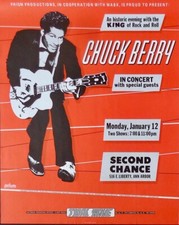 CHUCK BERRY ANN ARBOR 1981 concert poster 17.5x22 NM
