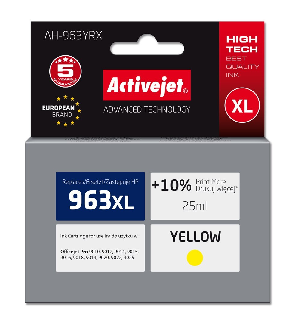 5901443119708 Аккумулятор Activejet AH-963YRX для HP Drucker оригинальный аккумулятор HP 963XL 3JA 6490₽