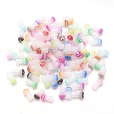 100Pcs Glass Mushroom Beads Spacer Bead for DIY Necklace Bracelet Jewelry Making