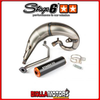 S6-9118820/BO Auspuff Stage6 Streetrace Hochmontage CNC orange/schwarz RIEJU