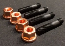 1 Stück Stehbolzen M10x52 (M10x50)  + Kupfermutter M10, hochfest 10.9 mit Bund 