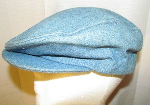 denim flat cap