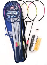 Badminton Set with Net 4 Player Badminton Rackets Family Garden Park or Beach