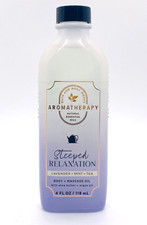 Bath  Body Works Steeped Relaxation Lavender Mint Tea Massage Body Oil 4 fl.oz