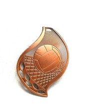 Lot of 4 Volleyball Scroll Copper Award Medallion Medal Trophy Engrave Metal