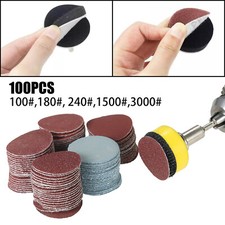 100PCS Sanding Discs Pads 1 Inch For Drill Grinder Rotary Tools+Backing Pad 25MM