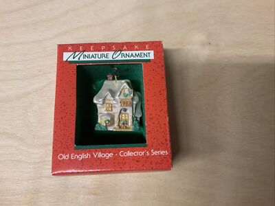 Hallmark Keepsake OLD ENGLISH VILLAGE 1st in Series Miniature Ornament 1988 NIB