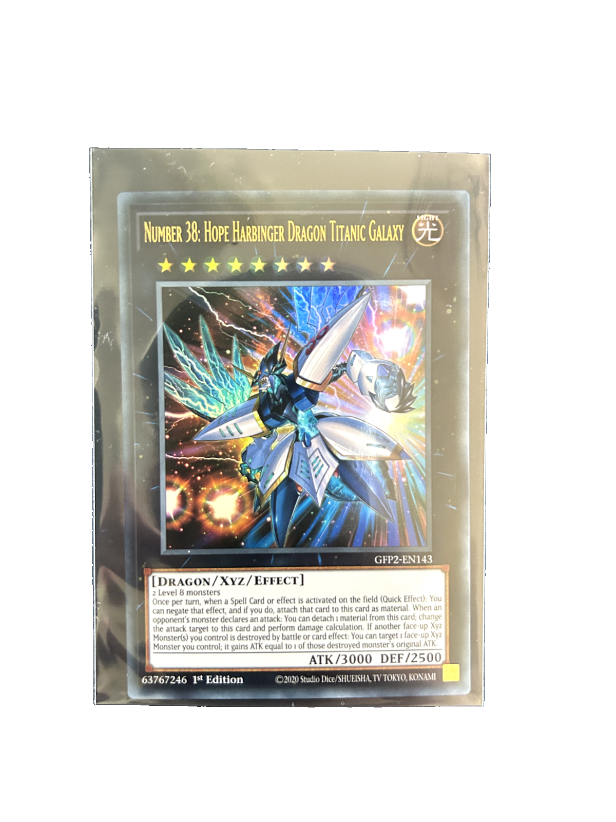 Yu-Gi-Oh! Karte Nummer 38: Hope Harbinger Dragon Titanic Galaxy - GFP2-EN143 Ultra Rare 1st Edition