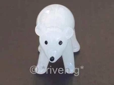 POLAR BEAR ORNAMENT@Unique Glass Figurine@SNOW & ICE Gift@ARCTIC HABITAT@HUNTER
