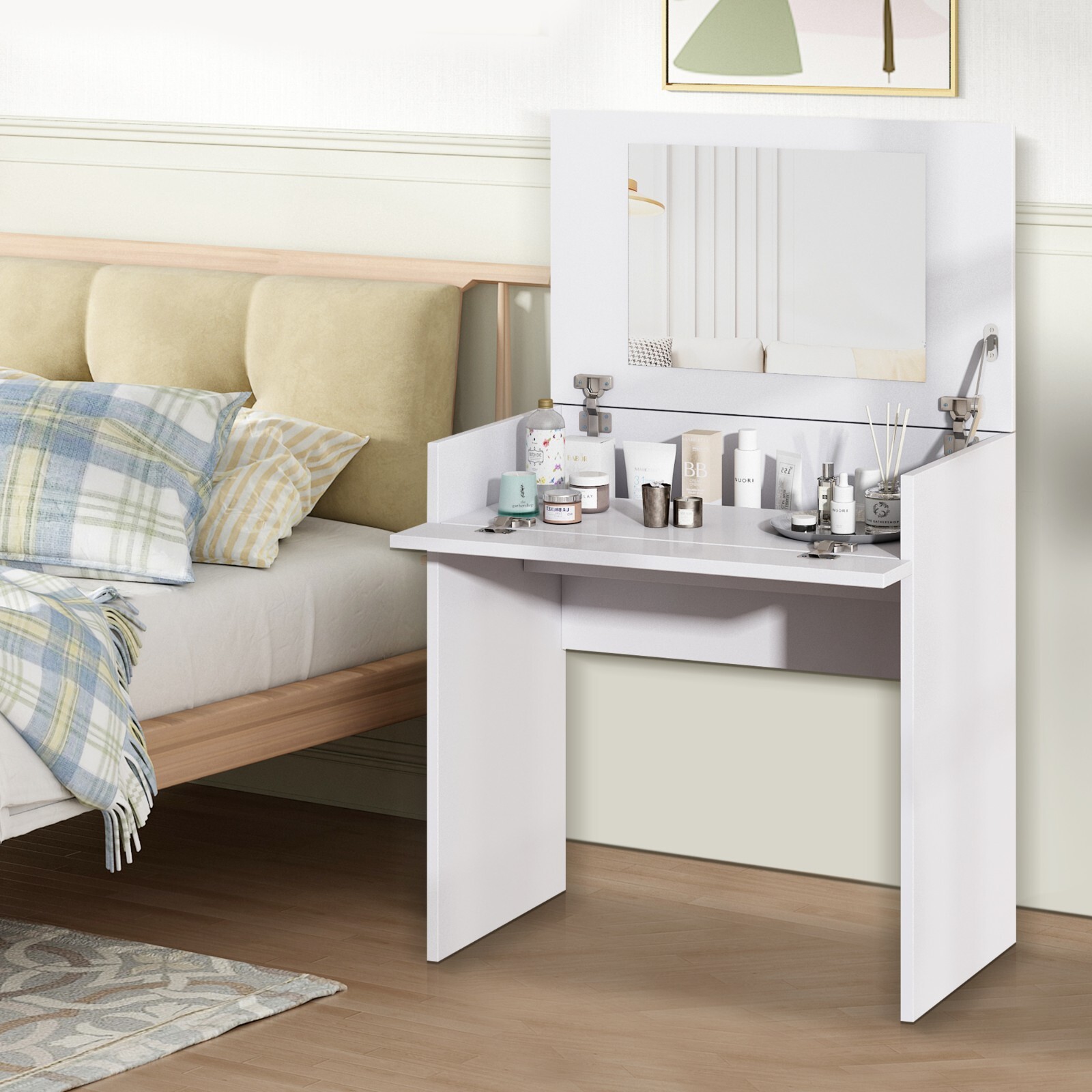 Makeup Vanity Table with Flip up Mirror Makeup Desk Vanity Desk for Women Girls eBay