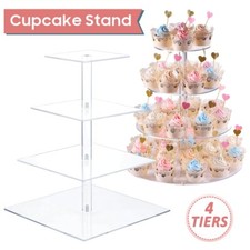 Premium 4 Tier Acrylic Cupcake Stand Cupcake Holder Party Cupcake Display Tower