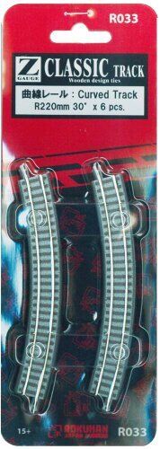 Rokuhan Z scale R220-30 A Curve Rail R033 6 Pieces Nickel Rokuhan Z scale R220-30 A Curve Rail R033 6 Pieces Nickel