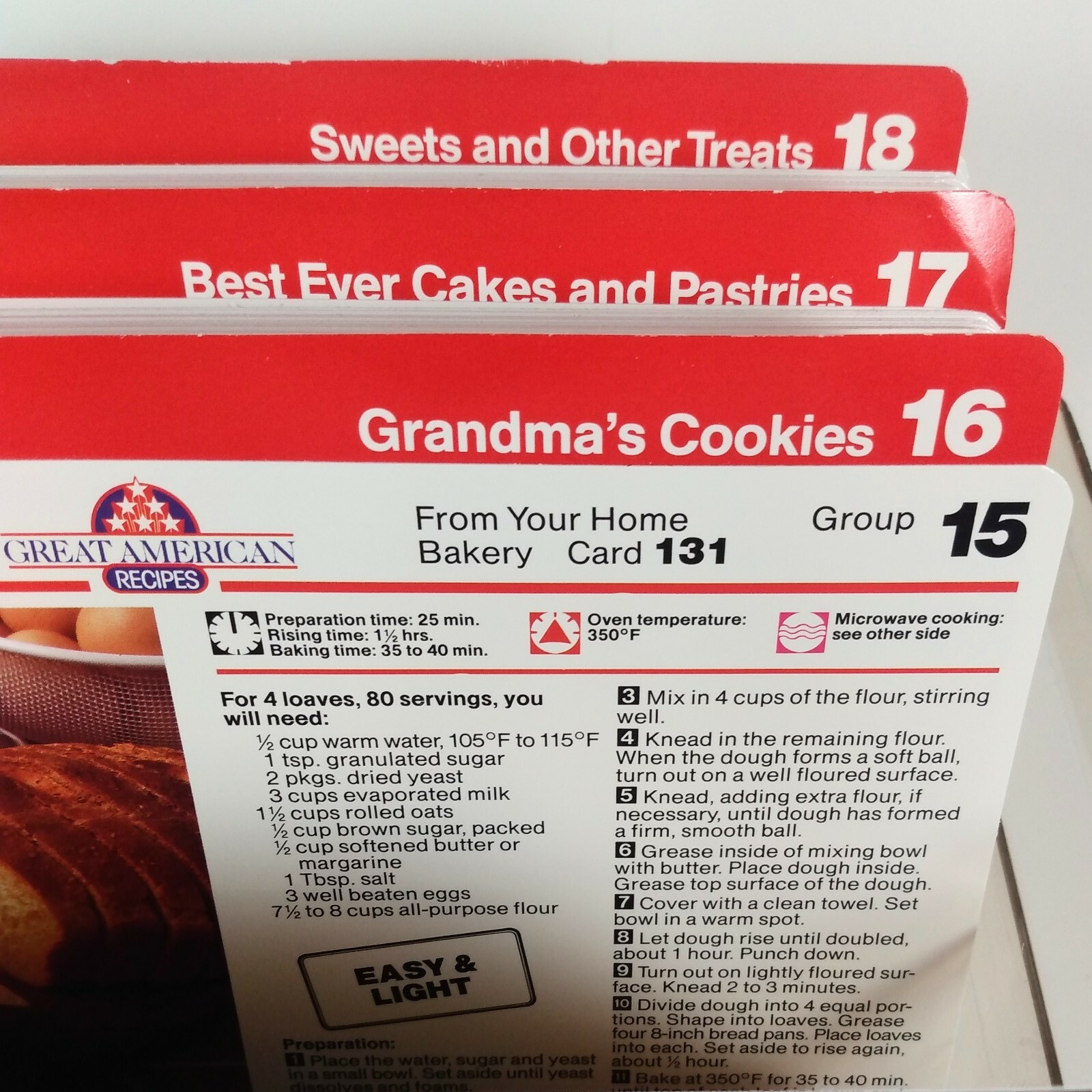 Vintage Great American Recipe Cards And Box 475 Cards See Description