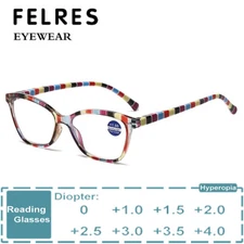 Unisex Oval Anti Blue Light Reading Glasses Full Frame Presbyopic Glasses New 