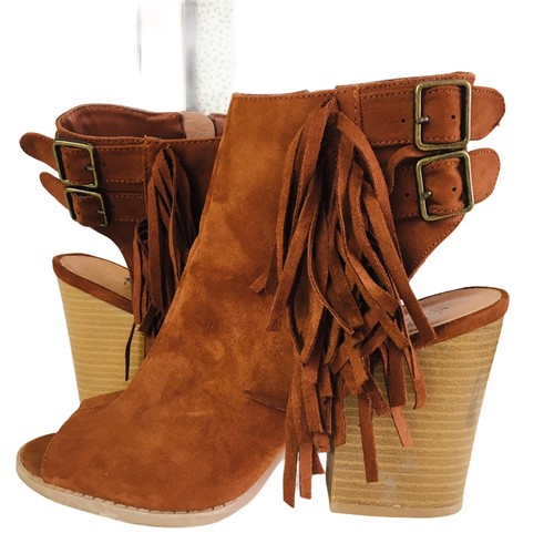 Back Block Heel Booties Size 