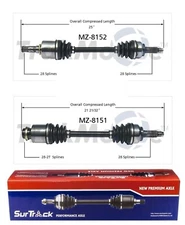 For Mazda 3 FWD 07-09 2.3L Pair of Front CV Axle Shafts SurTrack Set Auto Transm