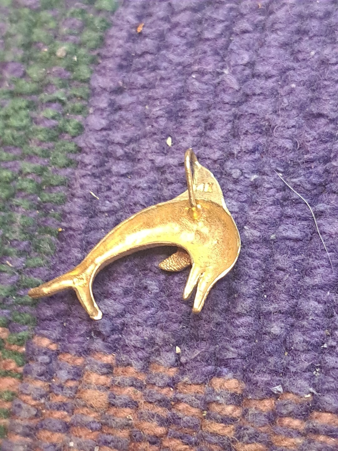 Solid 14 Karat Yellow Solid Gold Dolphin Pendant … - image 19