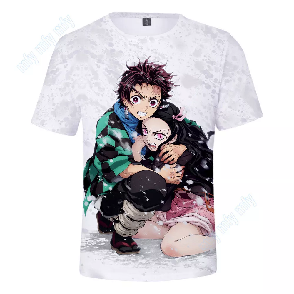 Demon Slayer Kimetsu Boy and Girl T-Shirt Kamado Nezuko Clothes Tops Tees  Camiseta Camiseta Anime Gift